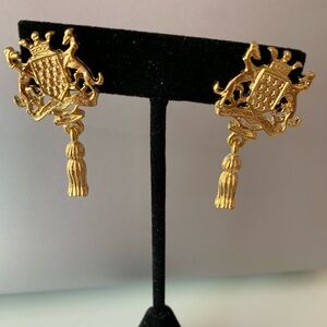 Premier Design goldtone post pierced earrings.